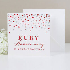40 Years Together Ruby Anniversary Card