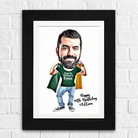 The Fan Caricature For Him (Football, Rugby, County or Local teams) - Image 4