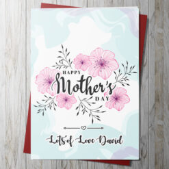Happy Mother's Day Card - Floral Personalised