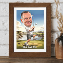 Golfer Caricature for Him Design 2