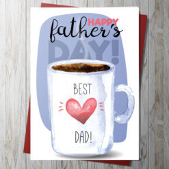 Happy Father's Day Mug Card (Personalised)