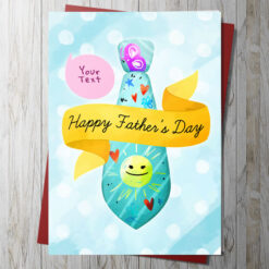 Happy Father's Day Tie Card (Personalised)