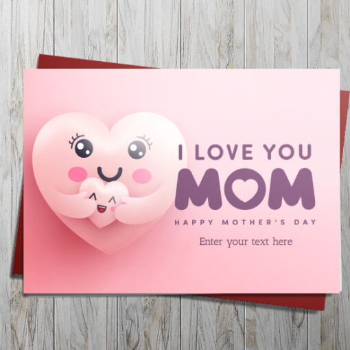 I Love You Mothers Day Card | Personalised Mothers Day Card Ireland