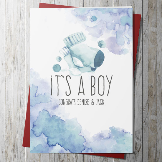 It's A Boy Card (Personalise)