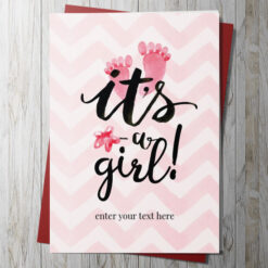 It's A Girl Card 2 (Personalise)