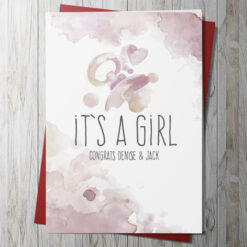 It's A Girl Card (Personalise)