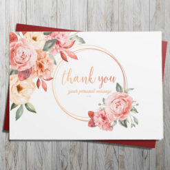 Thank You Floral Card (Personalise)