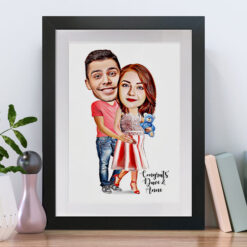 The Expecting Couple Caricature