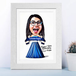 The Fan Caricature For Her (County, Local, Football or Rugby teams)