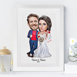 The Supporters Wedding Caricature