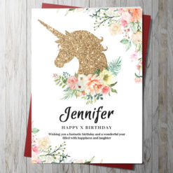 Unicorn Birthday Card