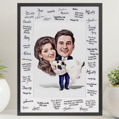 Wedding Caricature Guest Signing Frame (450mm x 555mm Frame)