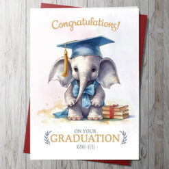 Graduation Card - Elephant Design