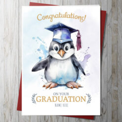 Graduation Card - Penguin Design
