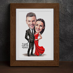 the happy couple caricature 2
