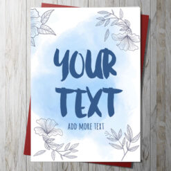 Add Your Own Text Card 3 - Blue