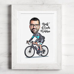 cyclist caricature