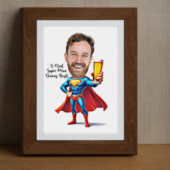 A Real Super Man Caricature