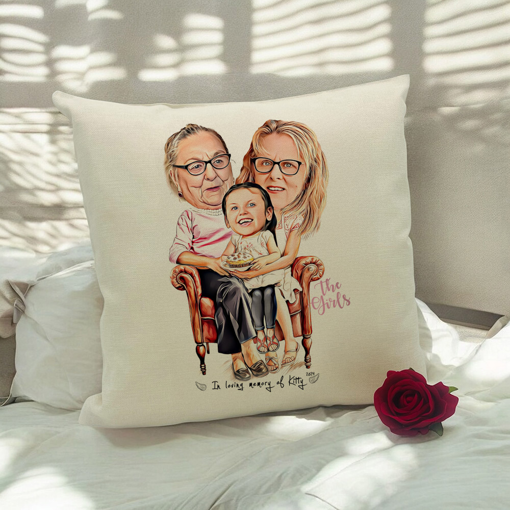 3 person custom caricature